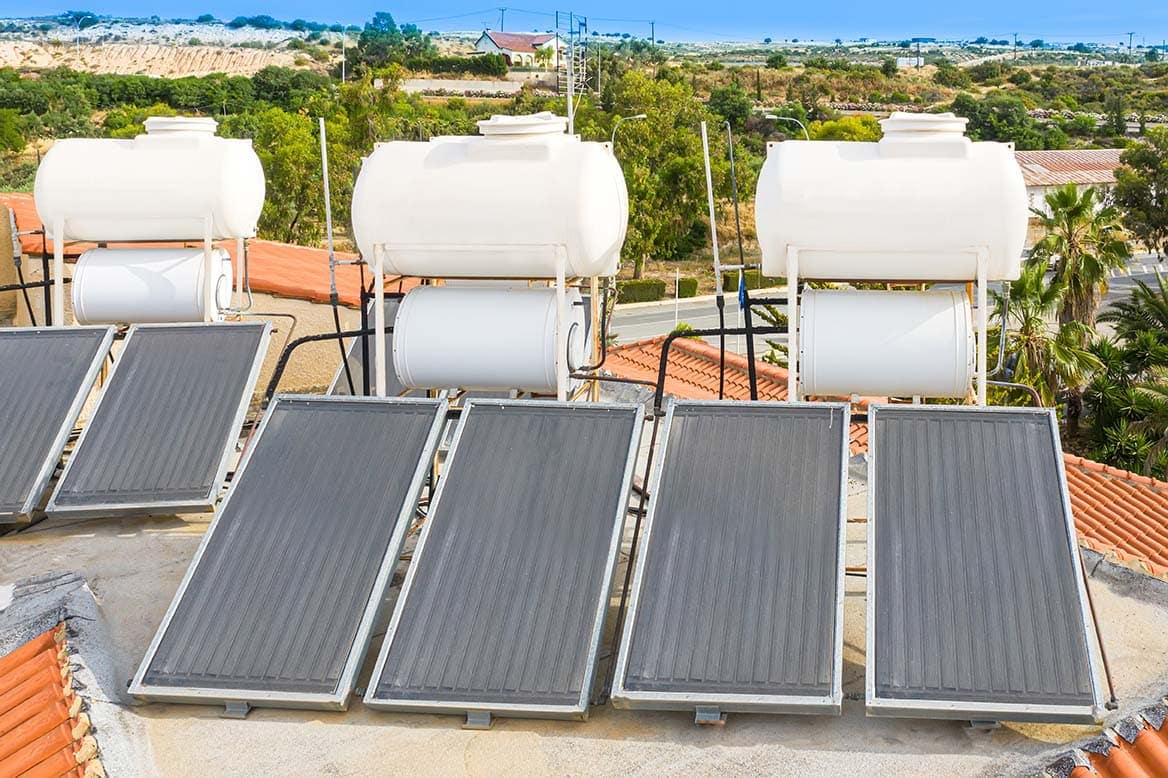 solar thermal water heating system