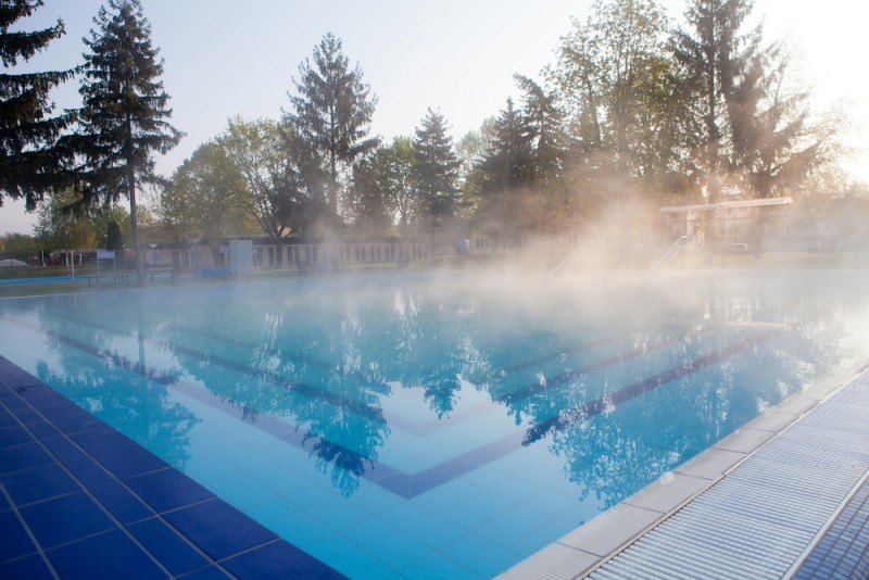steamy heated pool