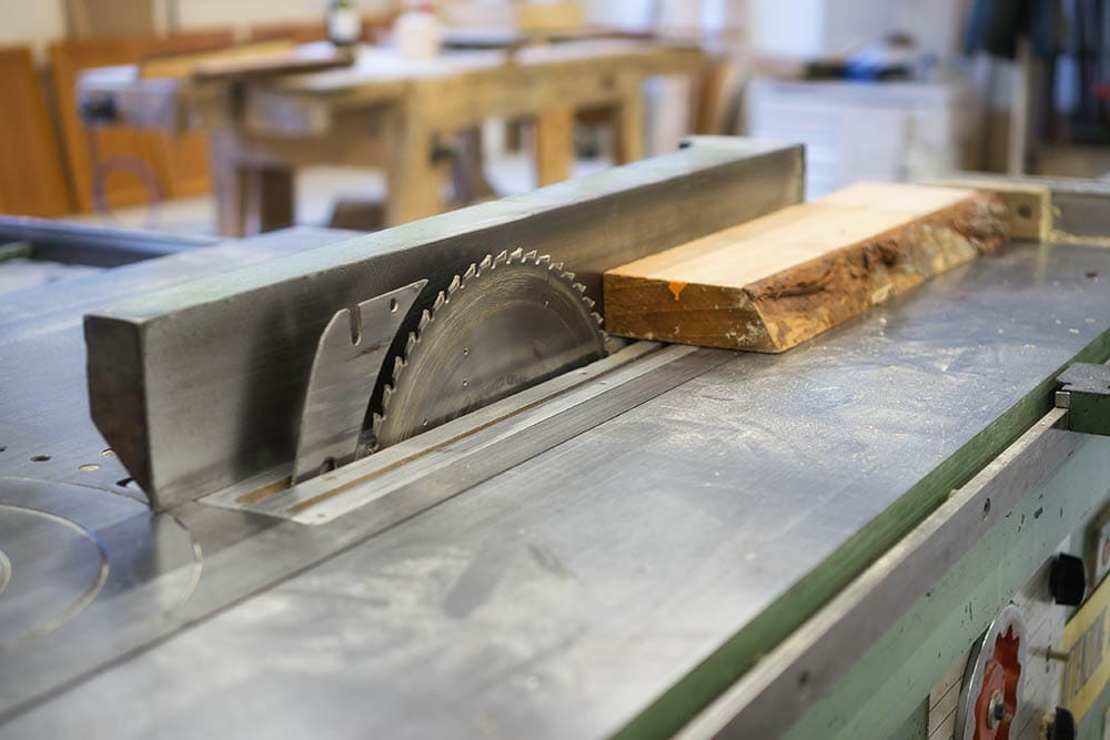 table saw in the workshop