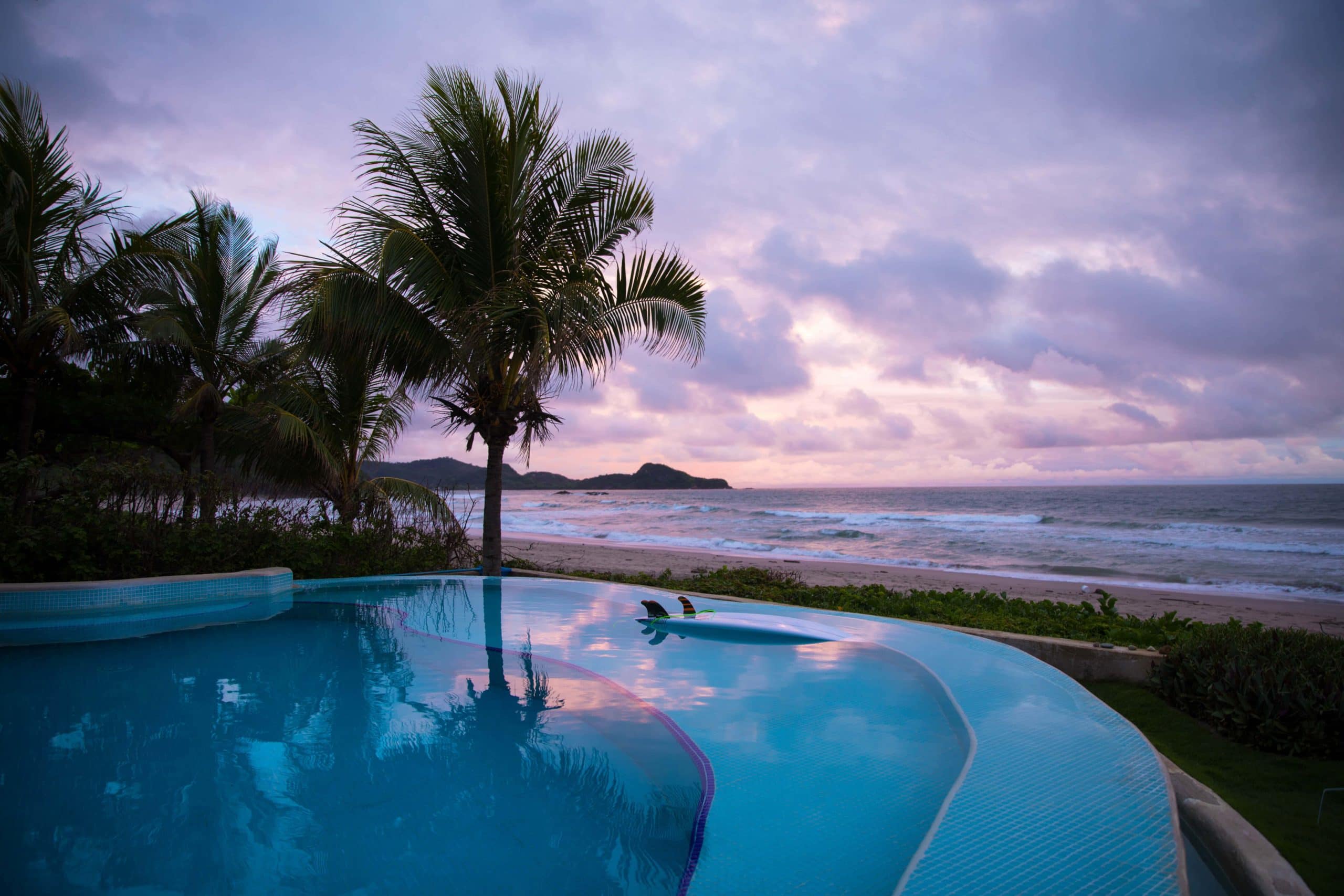 pool overlooking the sea