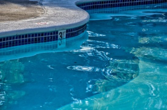 water in a swimming pool