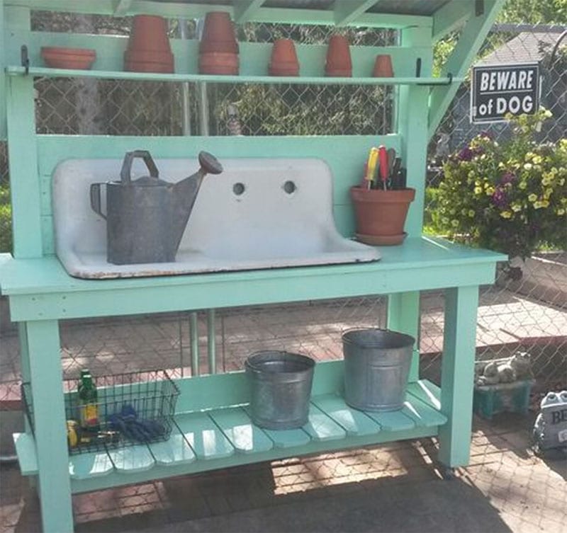 Covered Potting Bench