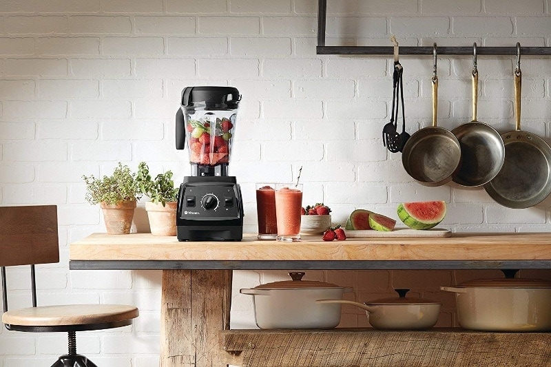 blending strawberry watermelon shake