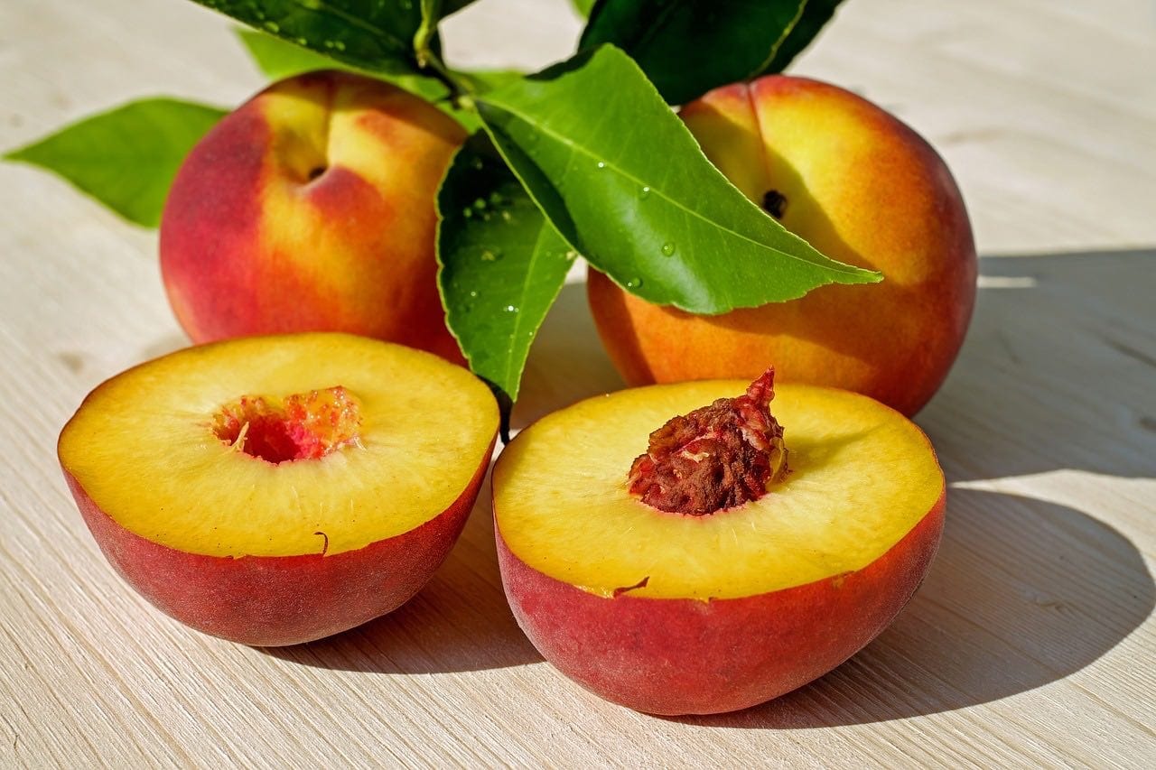 peaches with pit