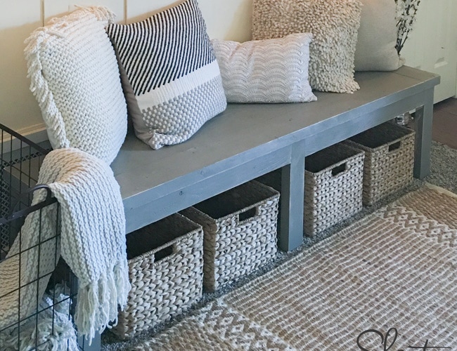 DIY Farmhouse Bench Free Plans