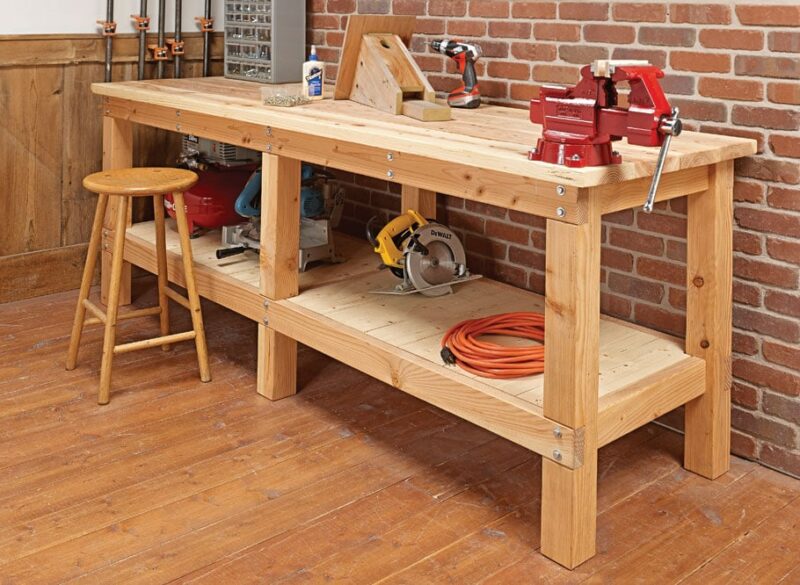 DIY Plank Workbench