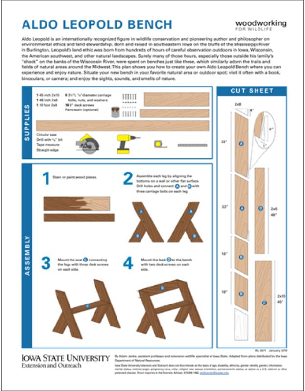 DIY aldo leopold bench