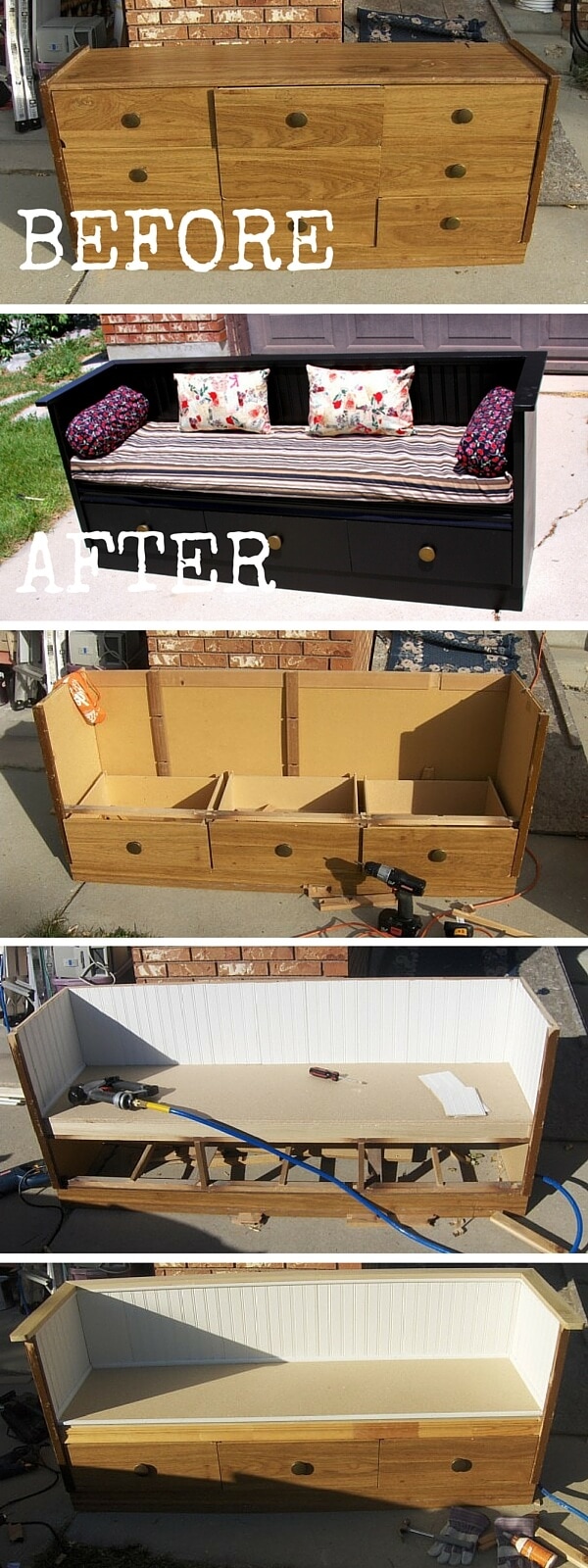 leather diy bench