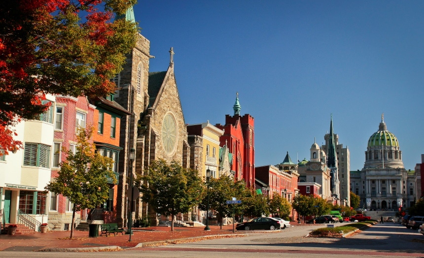 Historical part of Harrisburg, PA