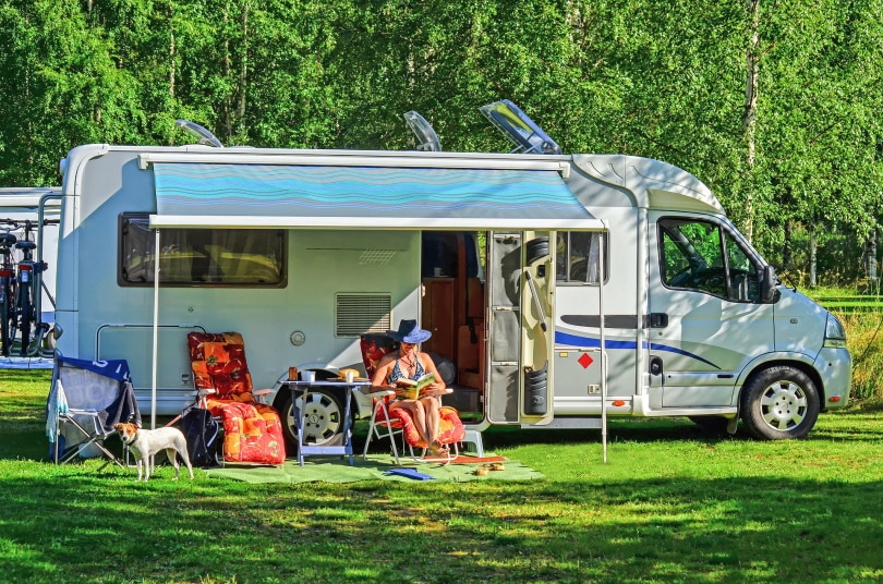 RV in campsite