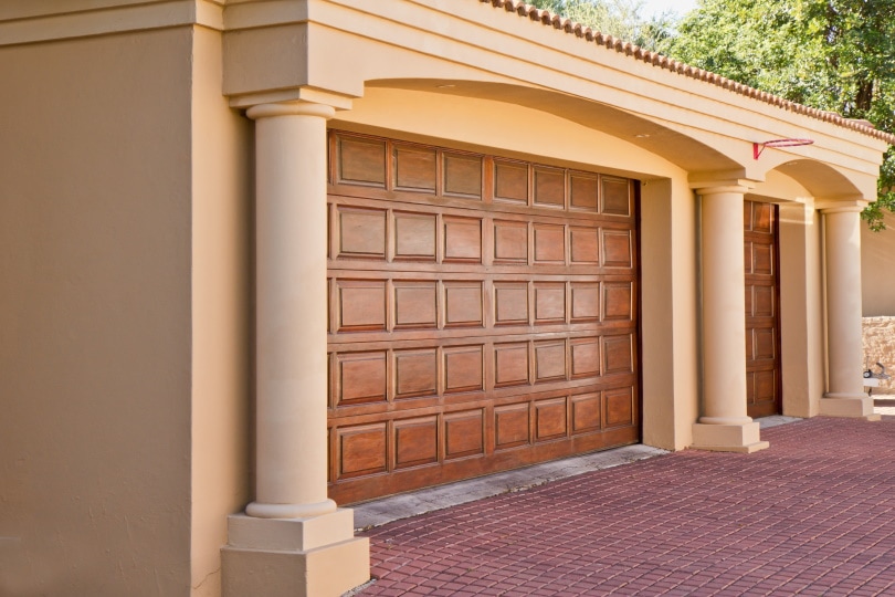 brown garage door
