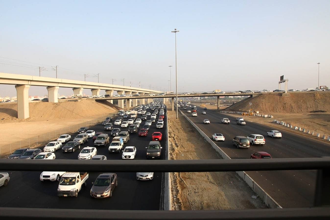 busy road on Saudia Arabia