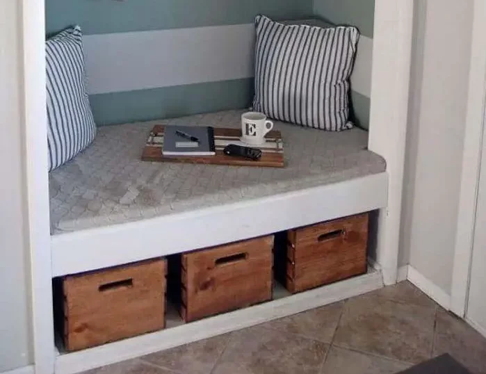 clever coat closet to entryway bench project