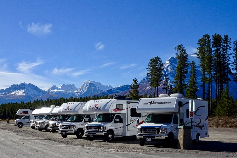 group of RVs