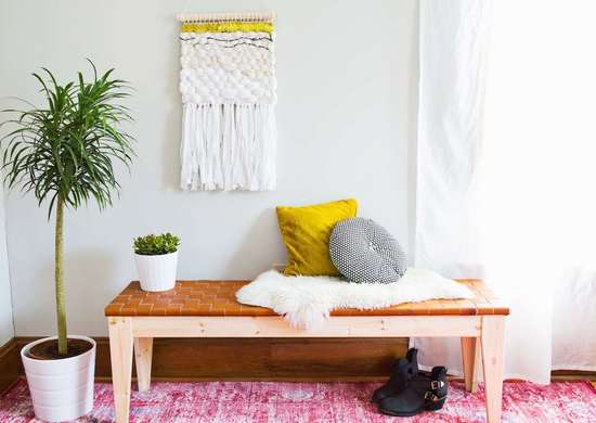 leather diy bench