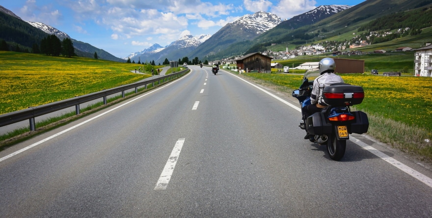 motorcycle on the road