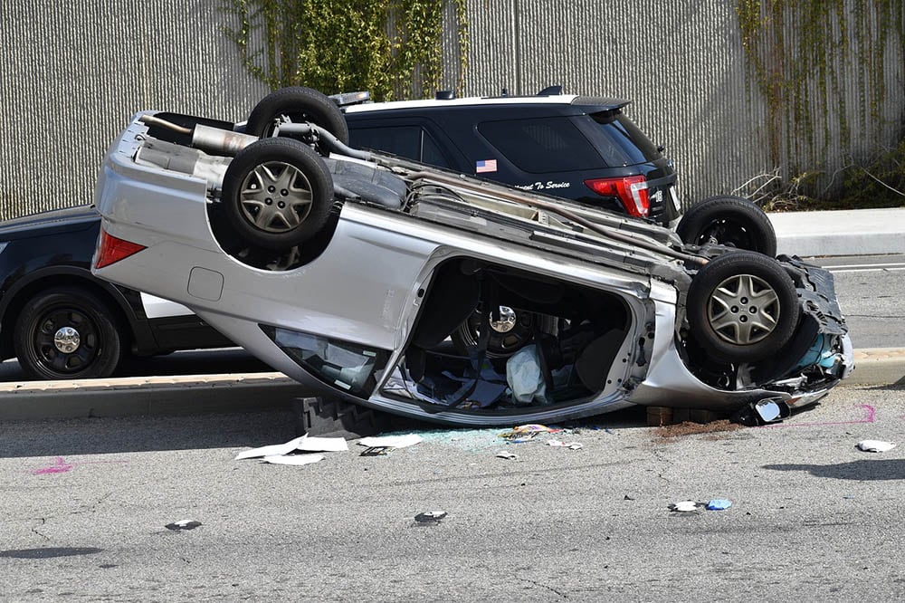 silver car accident