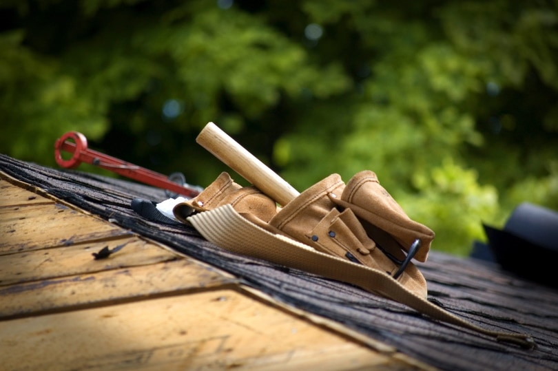 tool bag on the roof