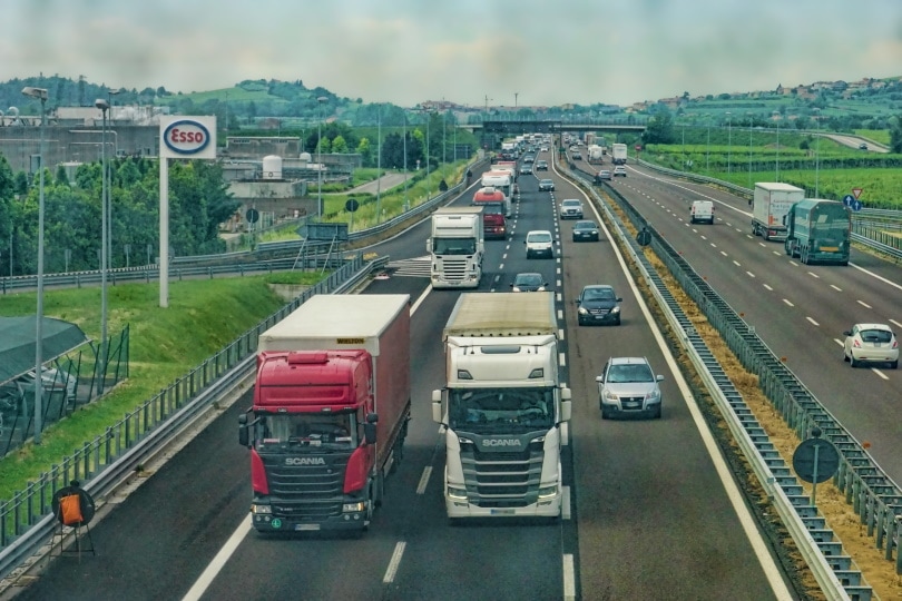 trucks on express way