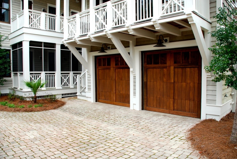 wooden garage door