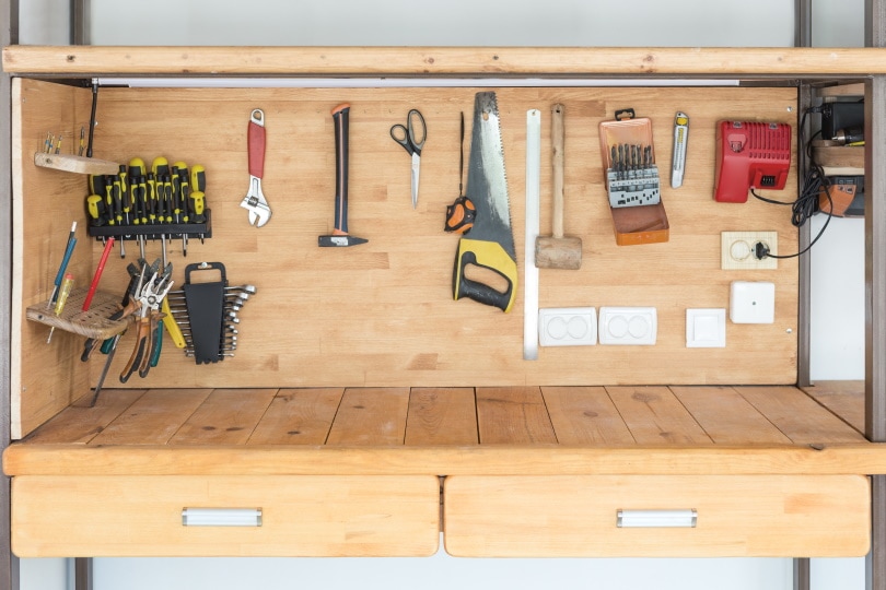 wooden workbench