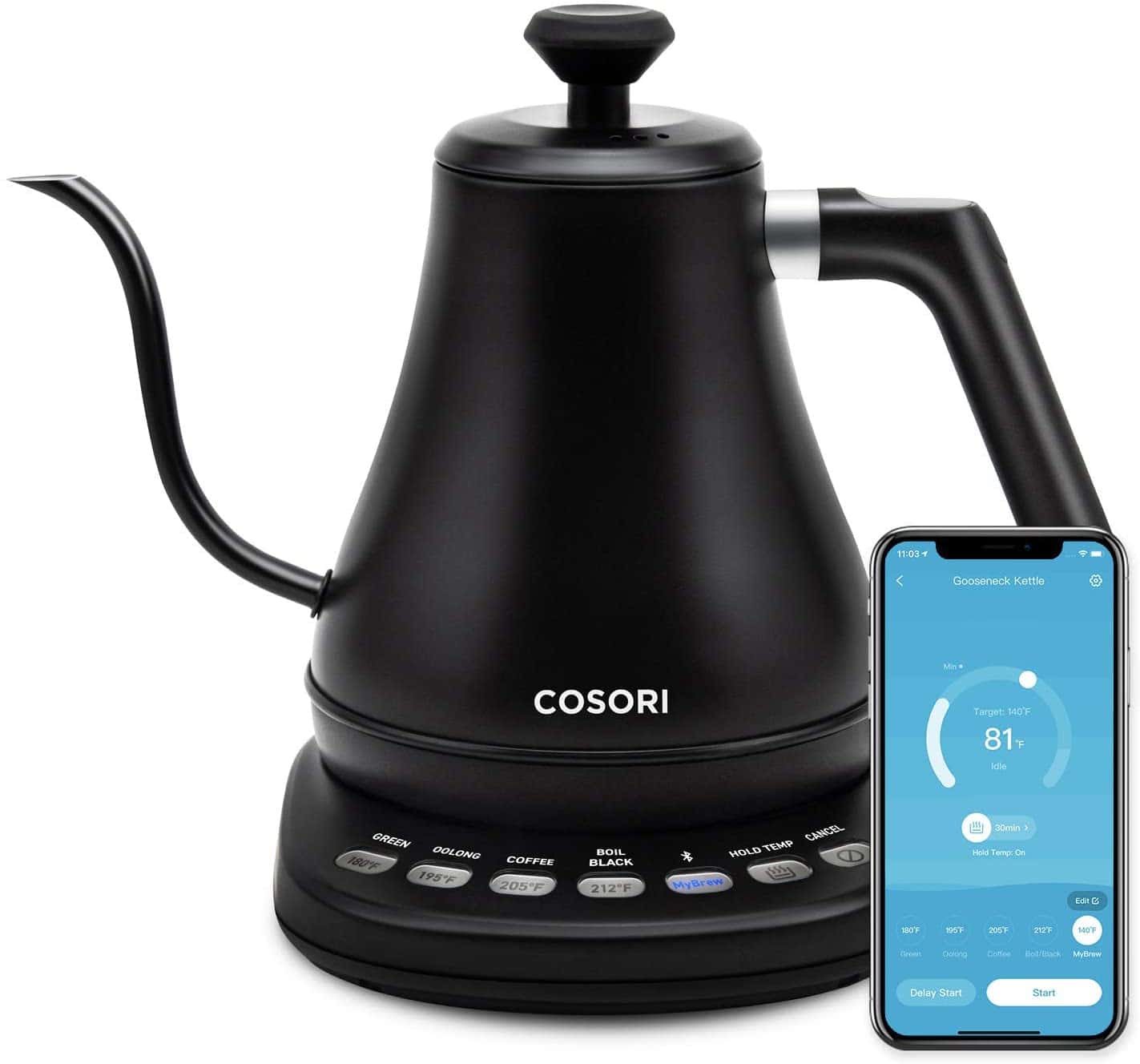 COSORI Electric Gooseneck Kettle Smart Bluetooth