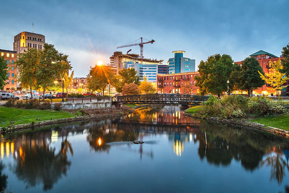 Kalamazoo, Michigan cityscape