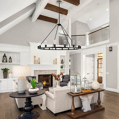 Linea di Liara Round Modern Farmhouse Chandelier