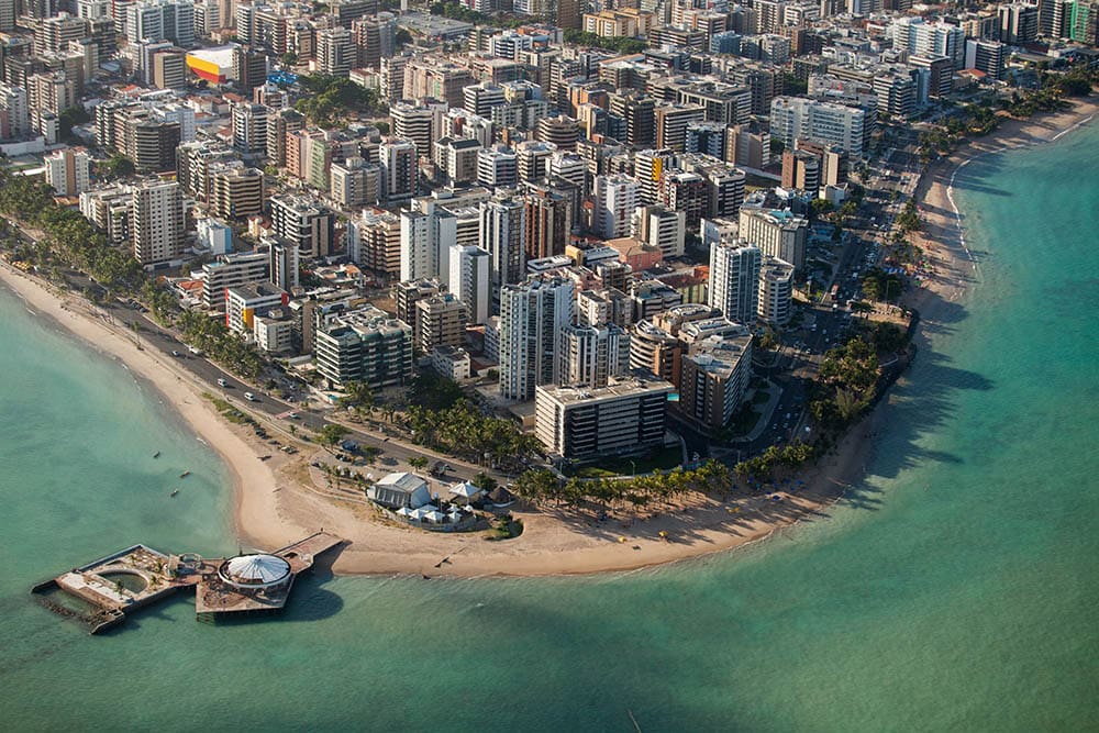 Aerial view at Maceio, Brazil