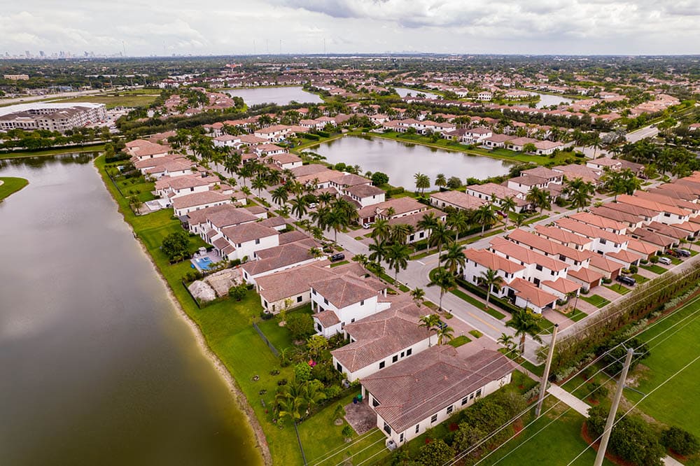 aerial view of Cooper City in Florida