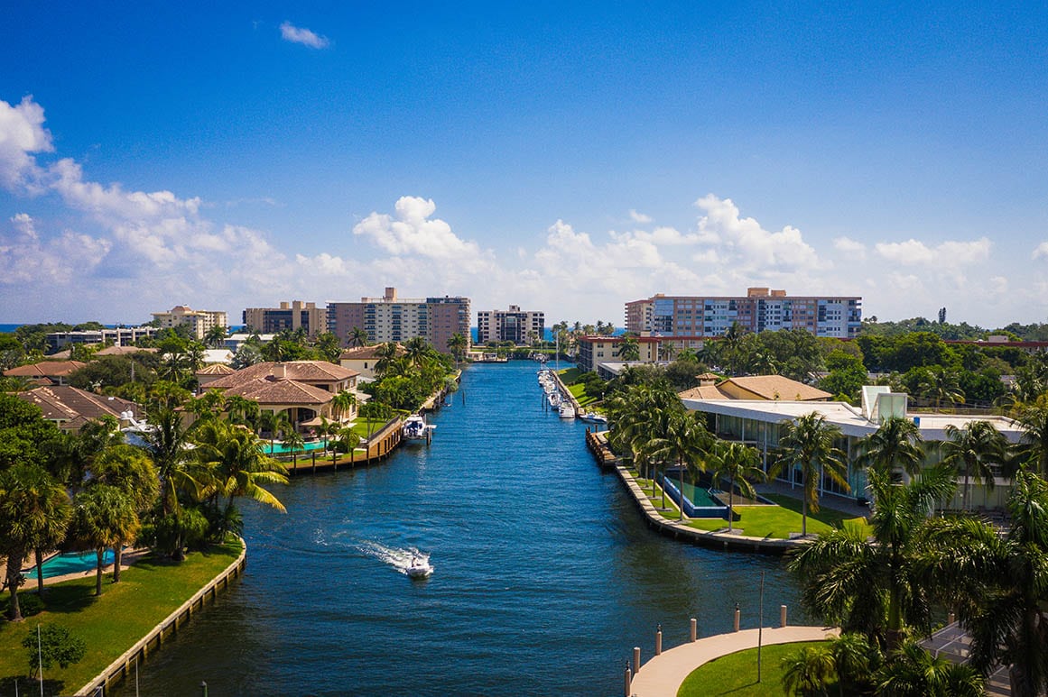 Aerial of Lighthouse Point, Florida