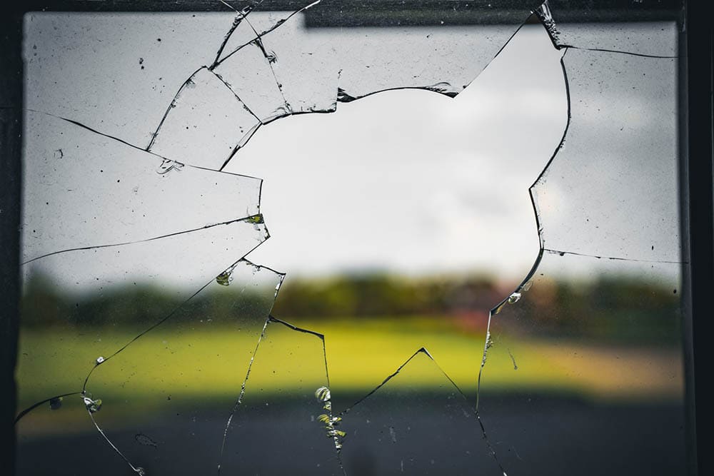 broken window glass