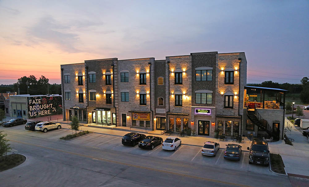 building in downtown Fate, Texas