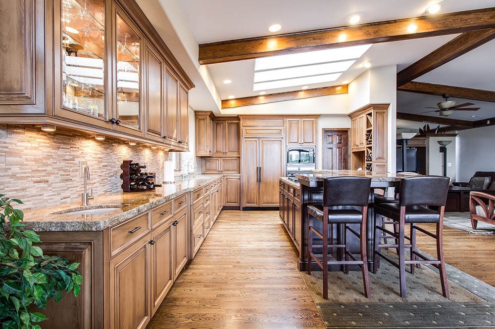 dark brown kitchen interior