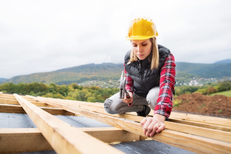 female construction worker
