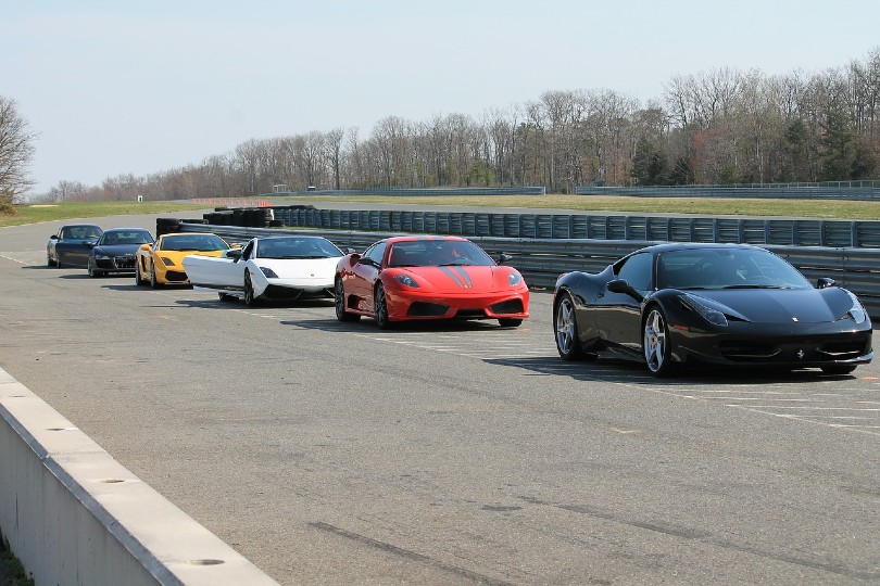 ferrari cars on race track