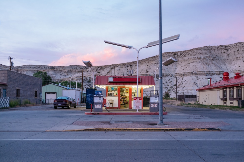 gas station in Green River, Wyoming