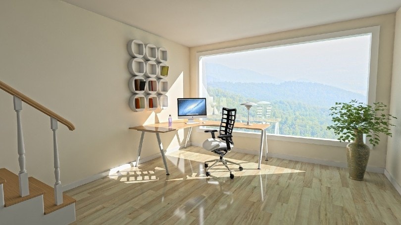 home office in cream interior