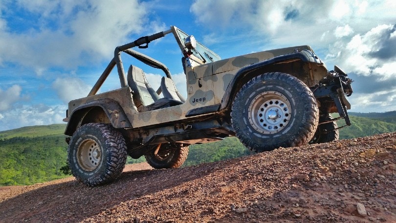 jeep parked on top of a hill