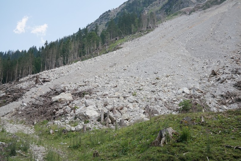 landslide in the countryside
