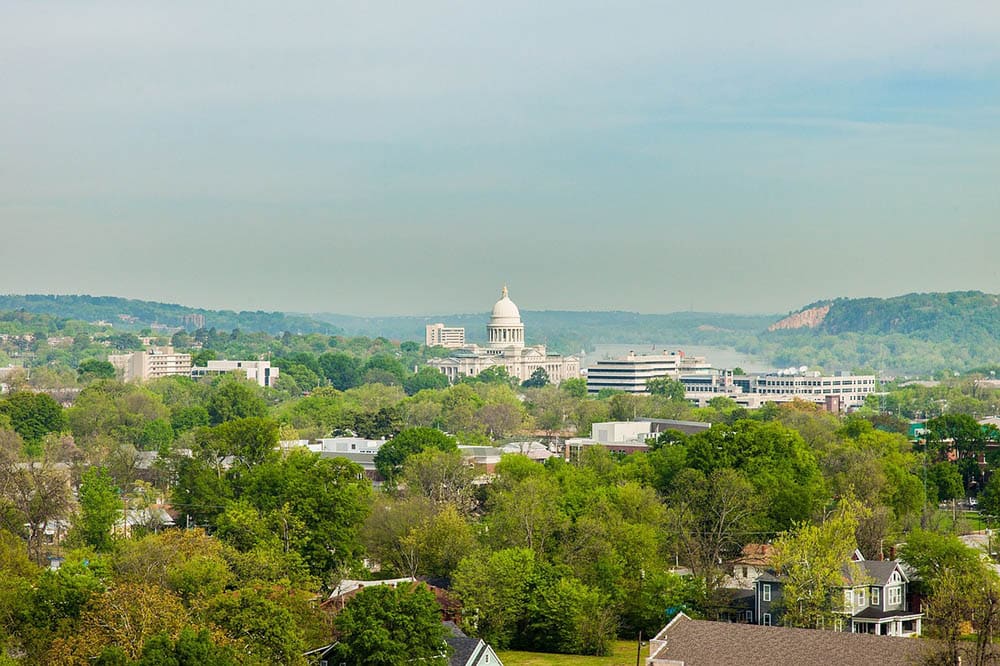 little rock, arkansas aerial view