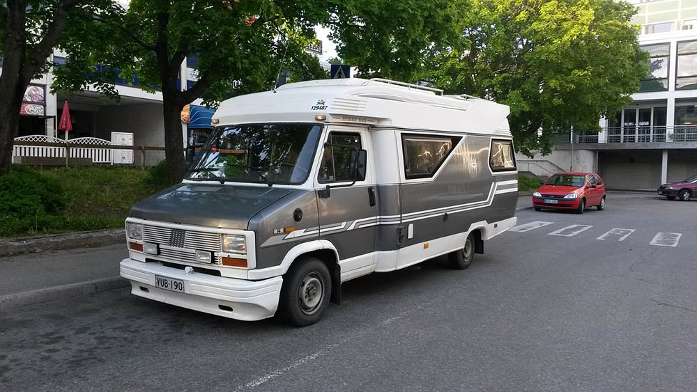 motorhome on the road