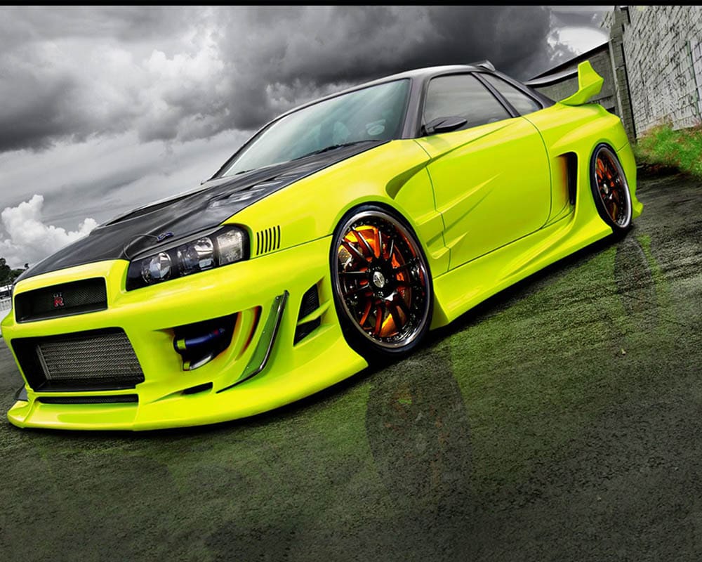 neon nissan gtr