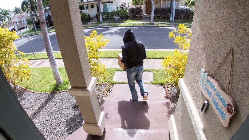 package thief caught on camera