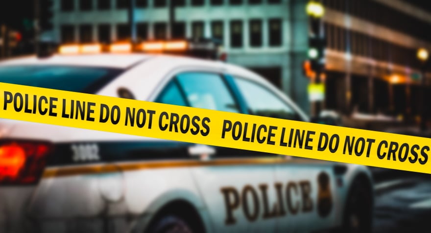 police car with police tape
