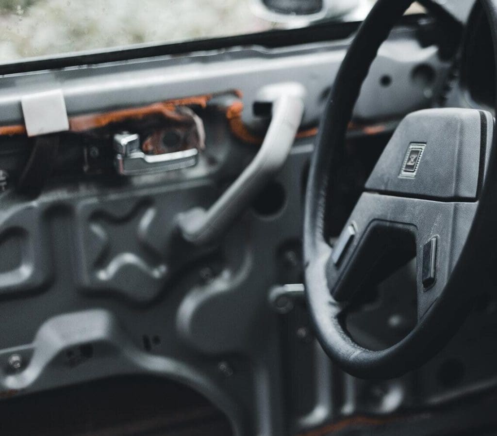Steering Wheel Inside the Car car window crank