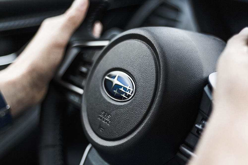 subaru logo on steering wheel