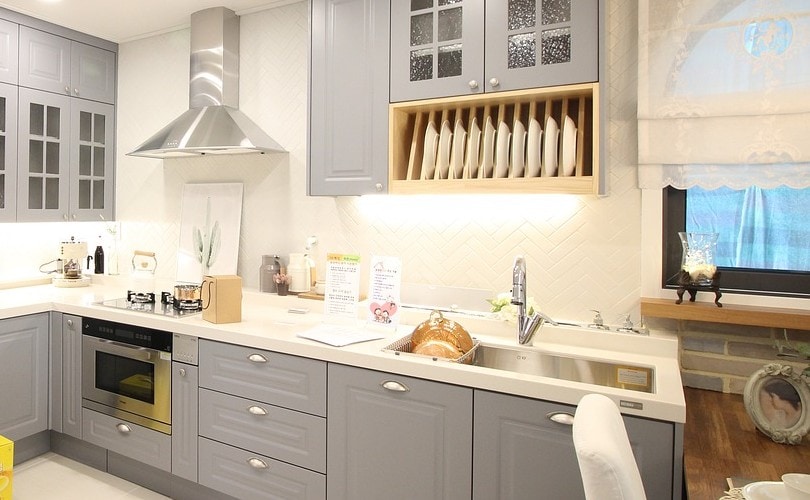 subway tile as kitchen backsplash in a beautiful home