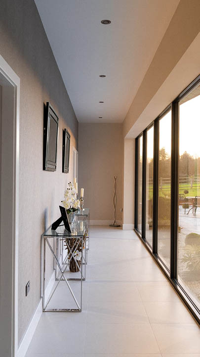 textured hallway wallpaper