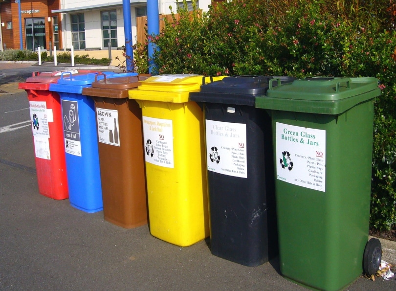 trash bins